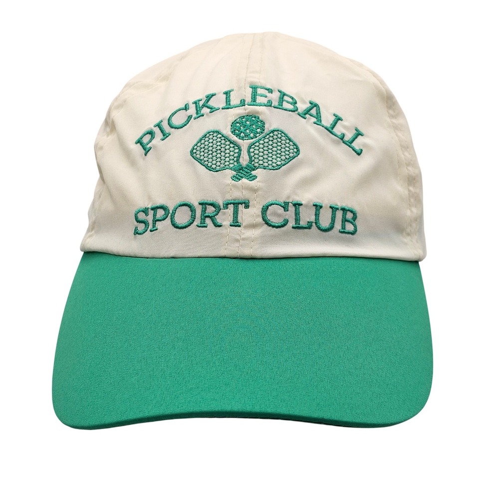 Crane Pickleball Sport Club‎ Hat New Cream Green Quick Dry Stretch Running Cap
